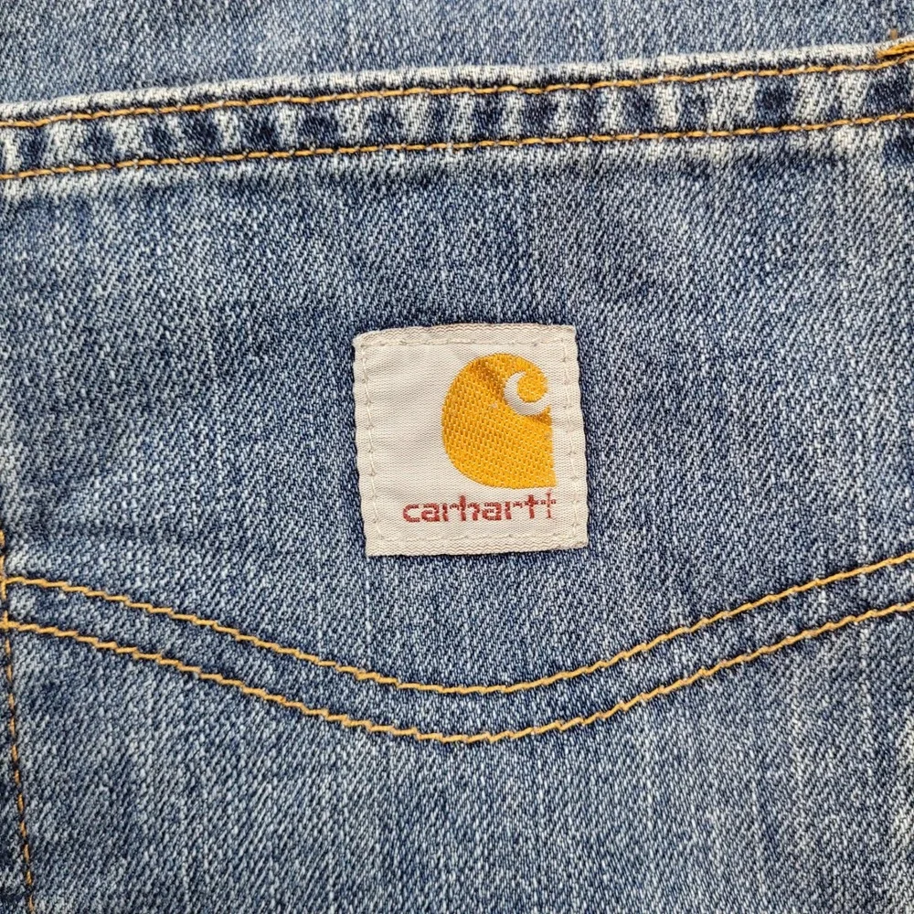 Carhartt Relaxed Fit Jeans Mens 38x30 Blue Denim Work Pants 101483-980